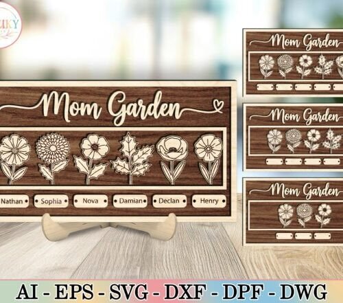 Mom Garden Birth Flower Sign 1399224 Creativo Digital